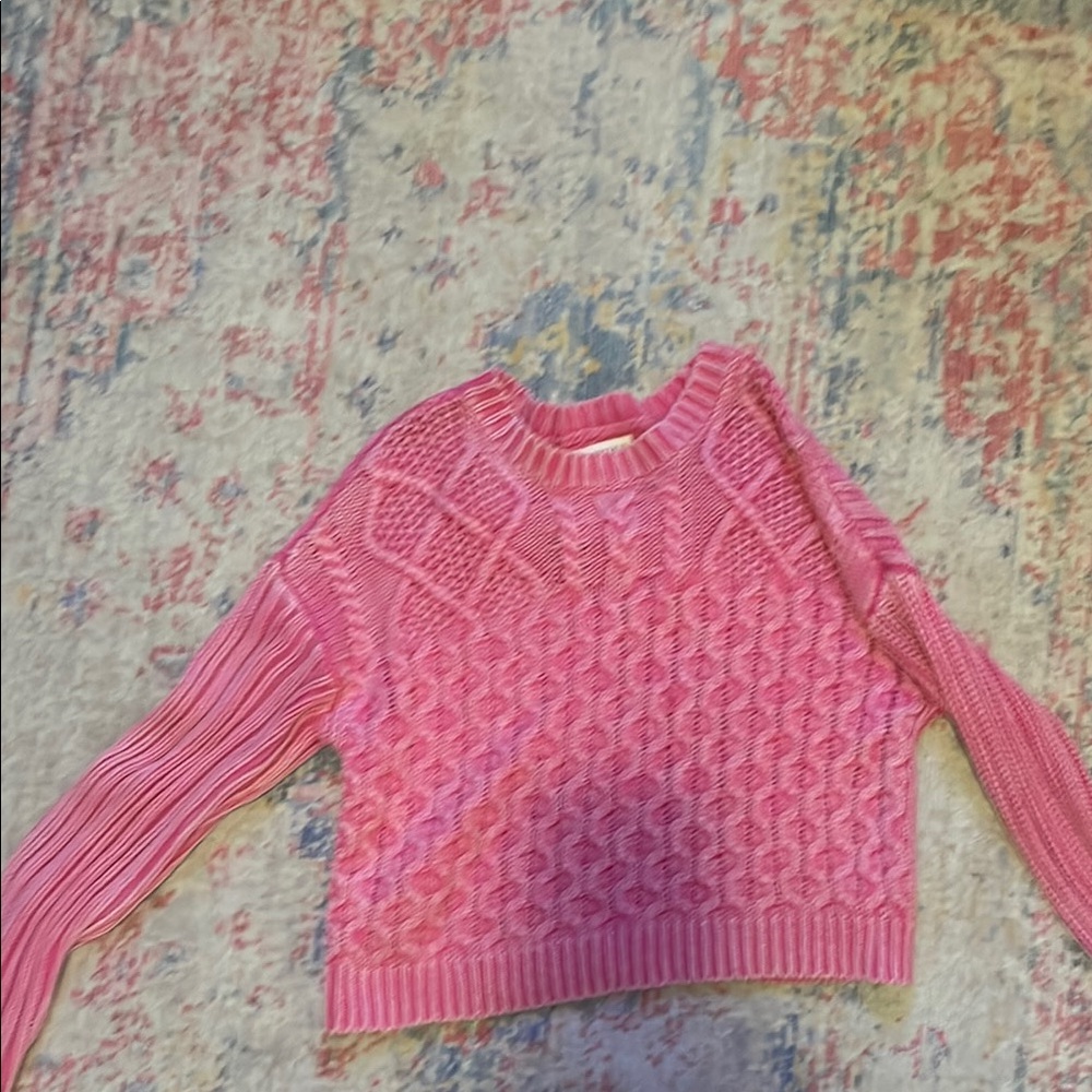 Aeropostale Vibrant Pink Textured Women's Sweater